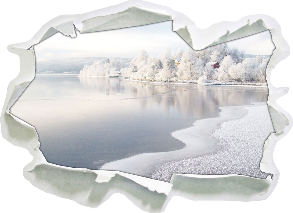 Atemberaubende Winterlandschaft  3D Wandtattoo Papier