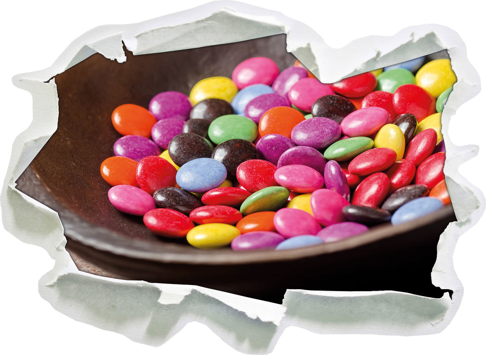 Pixxprint Schokolinsen in Schale, 3D Wandtattoo