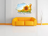 Strahlendes Sonnenblumenfeld 3D Wandtattoo Papier Wand