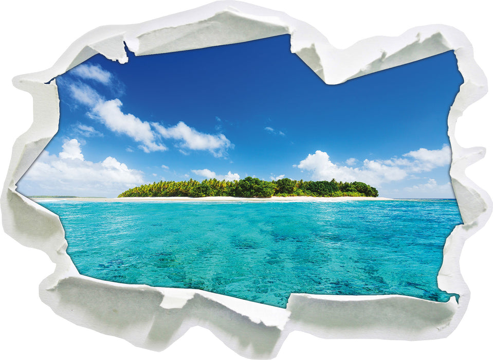 Traumhafte Insel  3D Wandtattoo Papier