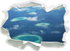 Trauminsel im Meer  3D Wandtattoo Papier