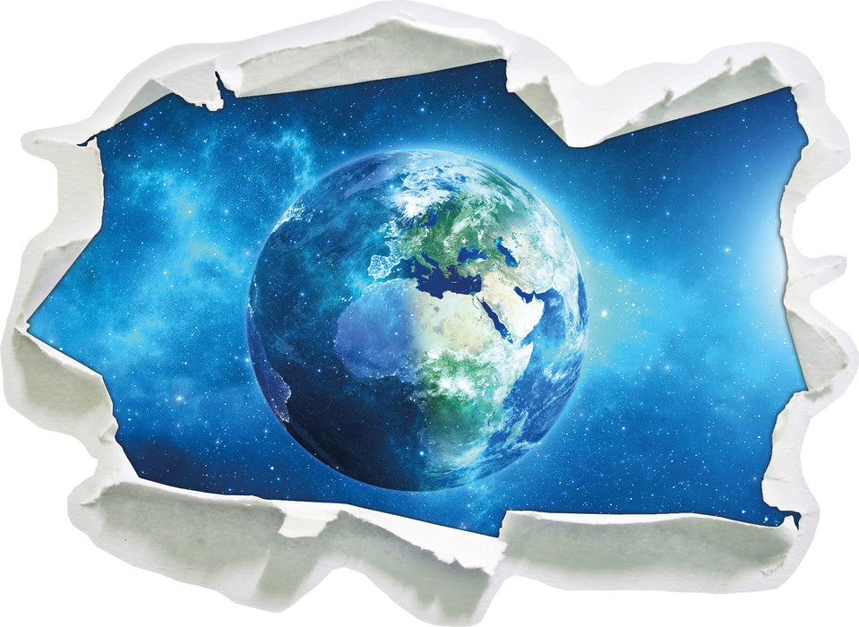 Erde im Universum  3D Wandtattoo Papier