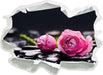 Rosa Rosenblüte Hintergrund  3D Wandtattoo Papier