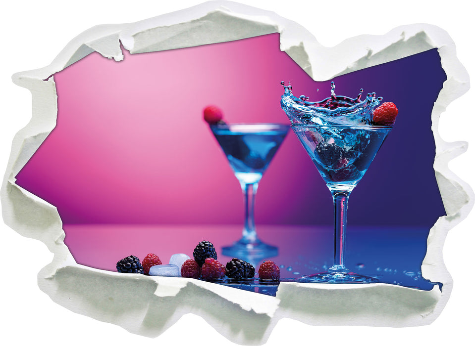 Pixxprint Coole Cocktails, 3D Wandtattoo