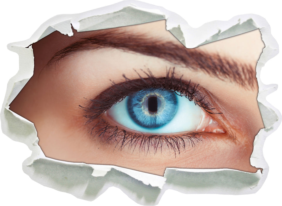 Auge einer Frau  3D Wandtattoo Papier