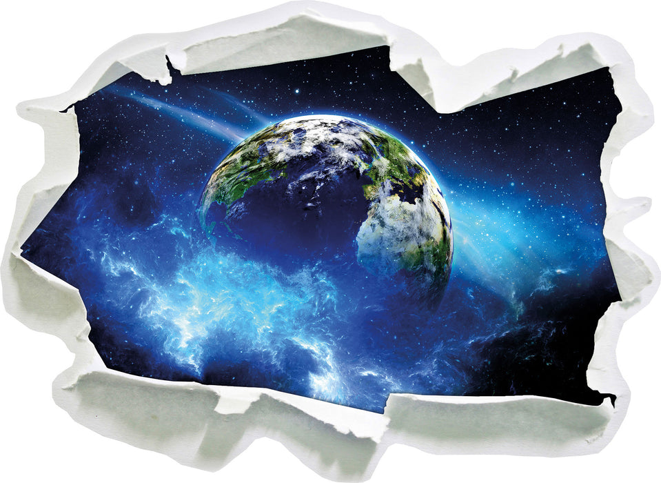 Planet Erde  3D Wandtattoo Papier