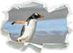 Pinguin am Strand  3D Wandtattoo Papier