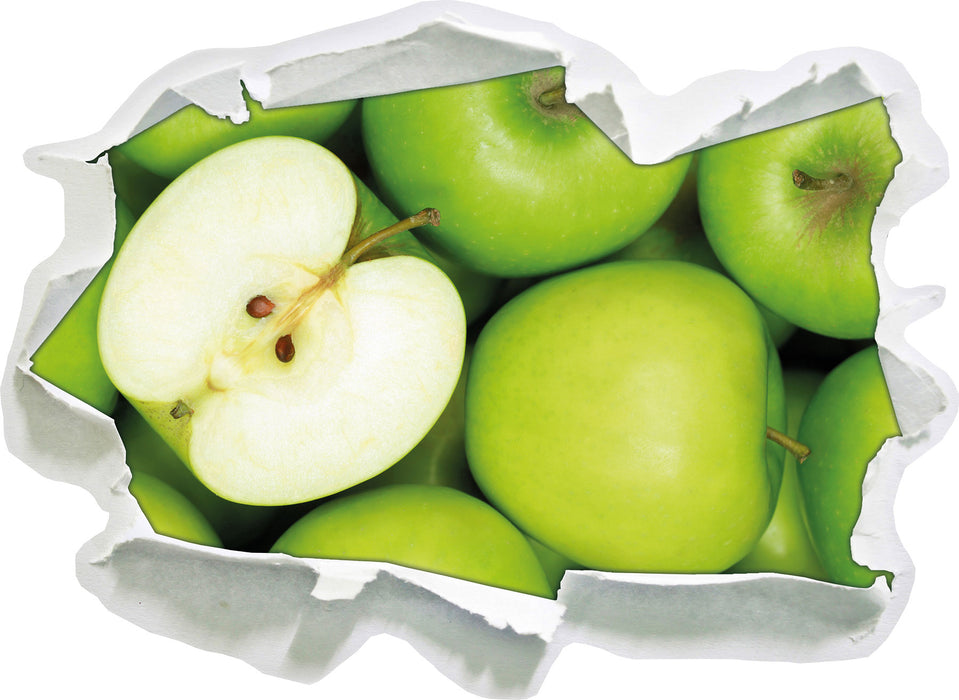 Pixxprint Grüne Äpfel, 3D Wandtattoo