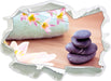 Lotusblüte auf Zen Stein  3D Wandtattoo Papier