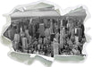 New York Skyline  3D Wandtattoo Papier
