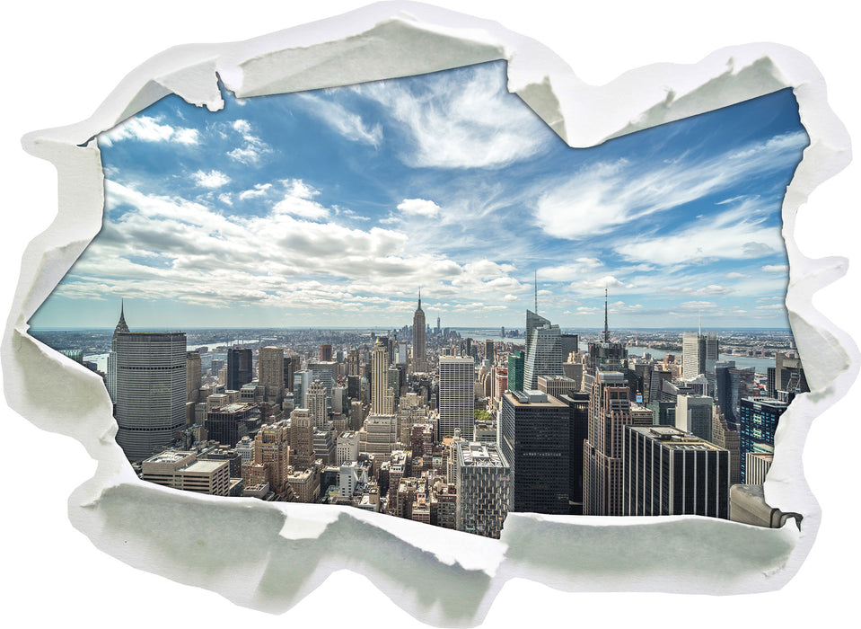 New York Skyline  3D Wandtattoo Papier