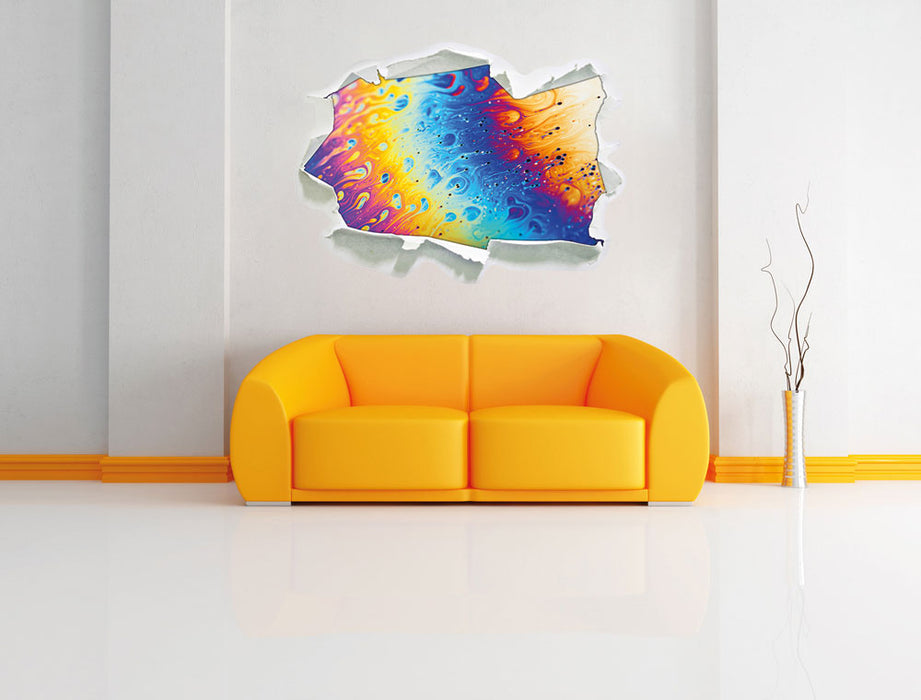 Bunte Farben 3D Wandtattoo Papier Wand