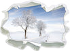 Baum im Schnee  3D Wandtattoo Papier