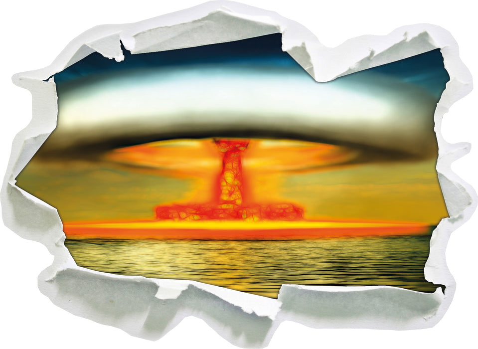 Pixxprint Atombombe, 3D Wandtattoo