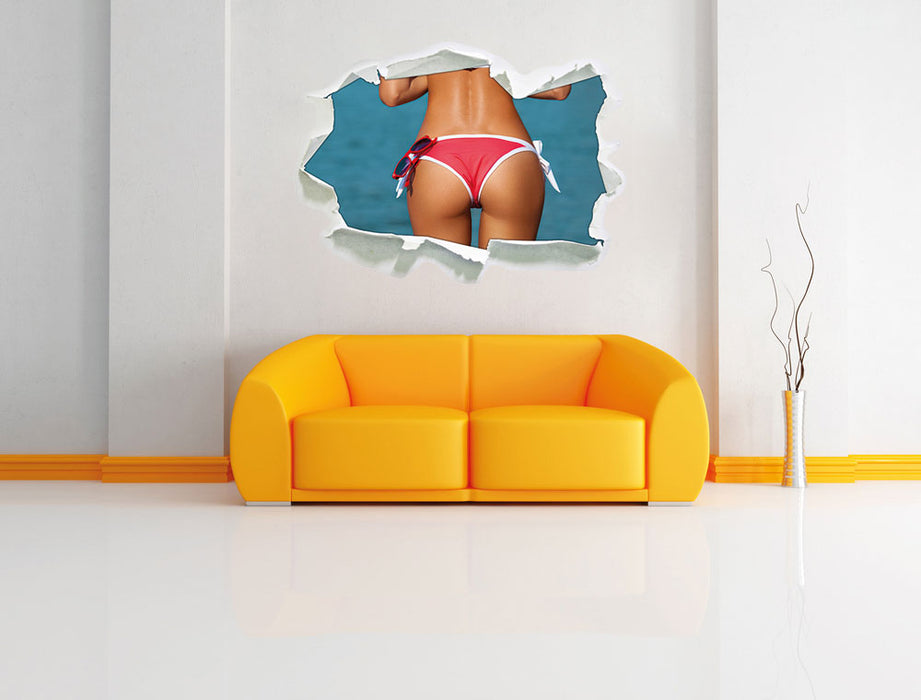 Sexy Po 3D Wandtattoo Papier Wand