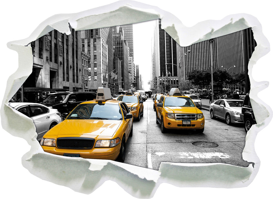 Cityverkehr New York  3D Wandtattoo Papier