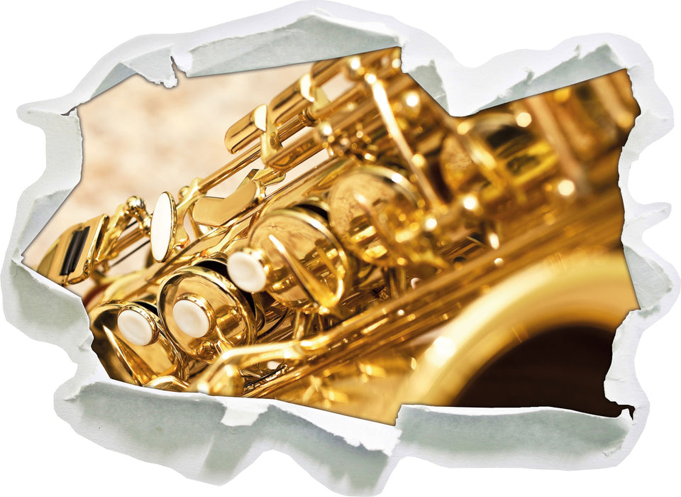 Saxophon  3D Wandtattoo Papier