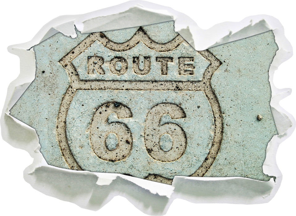 Route 66  3D Wandtattoo Papier