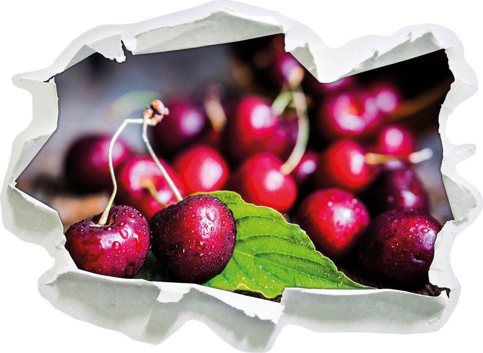 Pixxprint Kirschen, 3D Wandtattoo