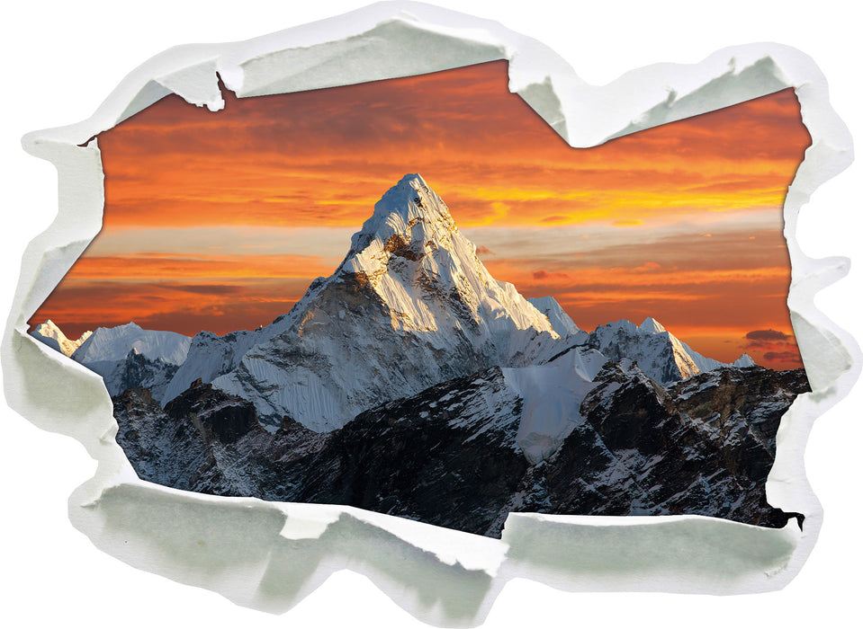 Berge in der Sonne  3D Wandtattoo Papier