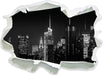 New York von oben schwarz weiß  3D Wandtattoo Papier