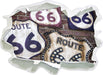 Route 66  3D Wandtattoo Papier