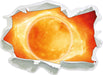 Sonne Feuerball  3D Wandtattoo Papier