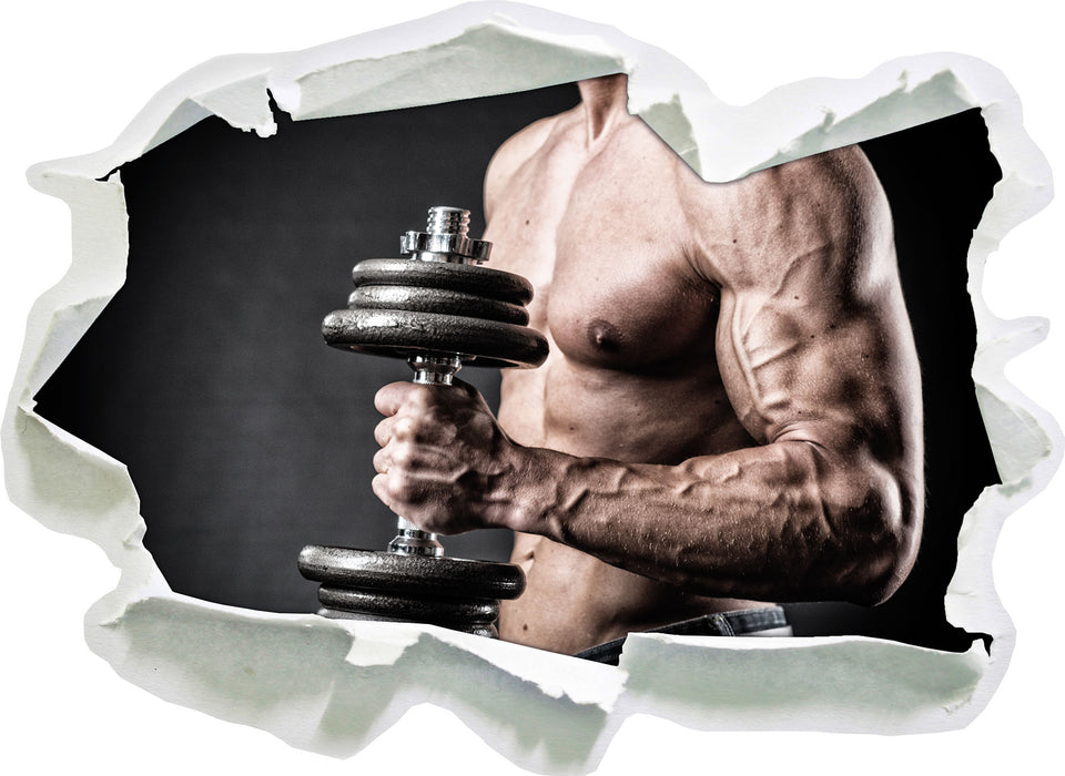 Pixxprint Bodybuilding, 3D Wandtattoo