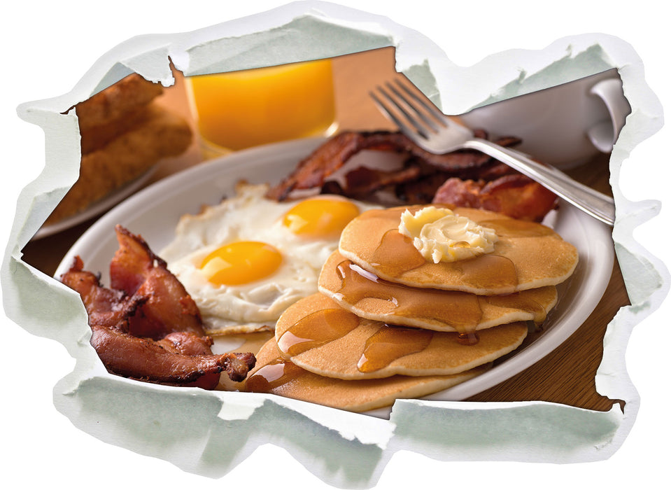 Pixxprint Frühstück, 3D Wandtattoo