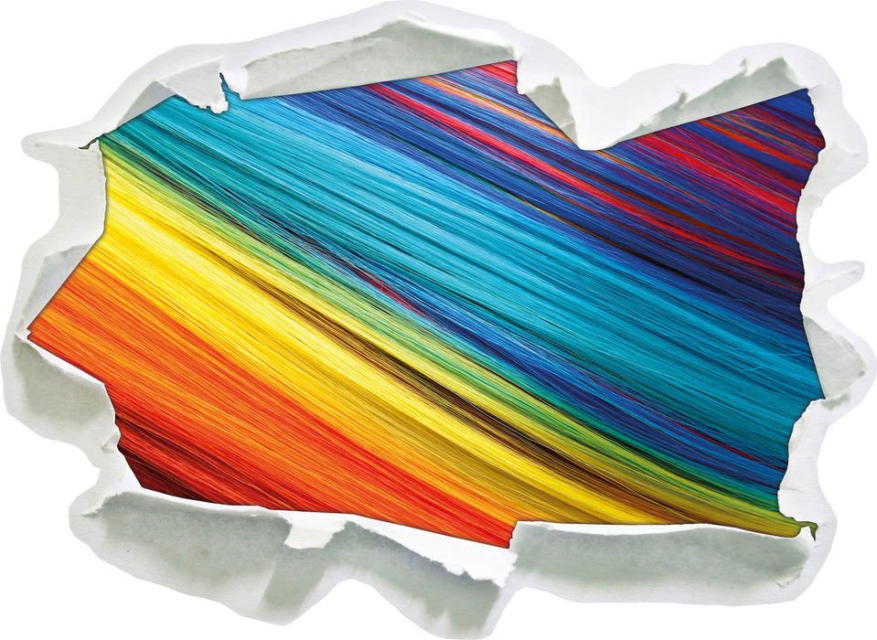 Bunte Streifen 3D Wandtattoo Papier