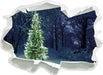 Leuchtender Weihnachtsbaum  3D Wandtattoo Papier