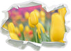 Gelbe Tulpen im Frühling  3D Wandtattoo Papier