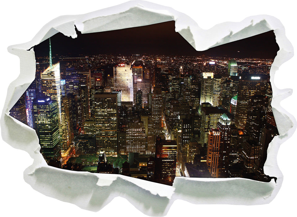 Nightlife Big City  3D Wandtattoo Papier