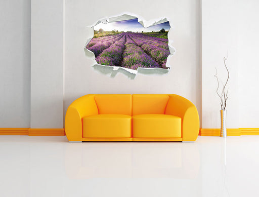 Lavendelfeld Provence 3D Wandtattoo Papier Wand