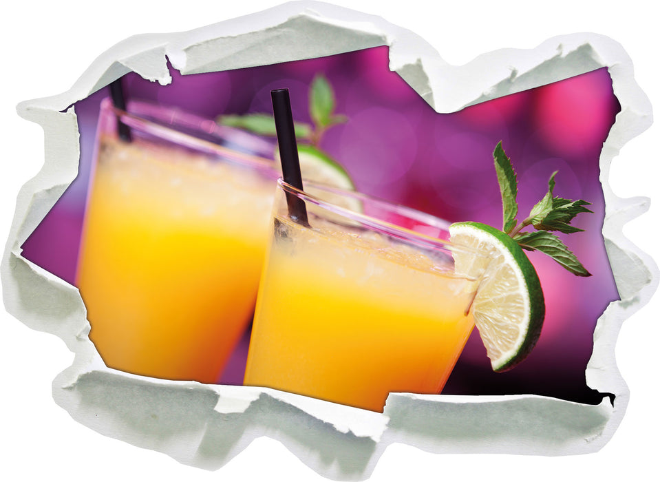 Pixxprint frischer Sommercocktail, 3D Wandtattoo