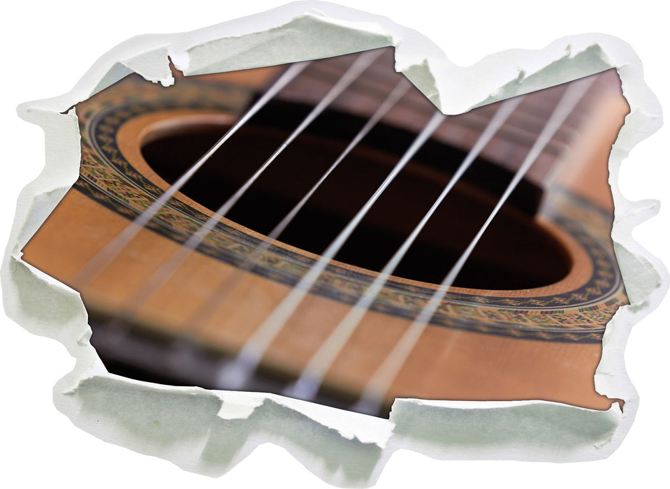 Pixxprint Gitarrensaiten Musik, 3D Wandtattoo