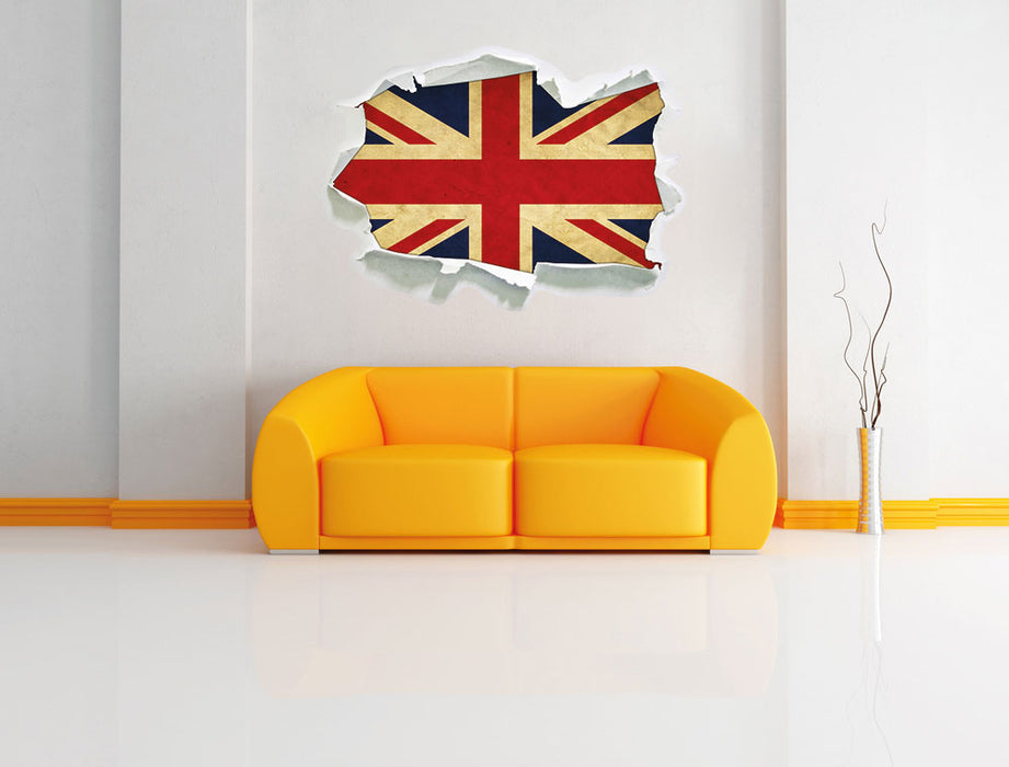 Großbritannien Flagge 3D Wandtattoo Papier Wand