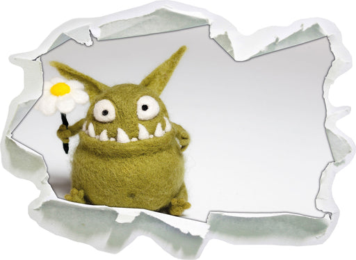 Süßes grünes Monster  3D Wandtattoo Papier