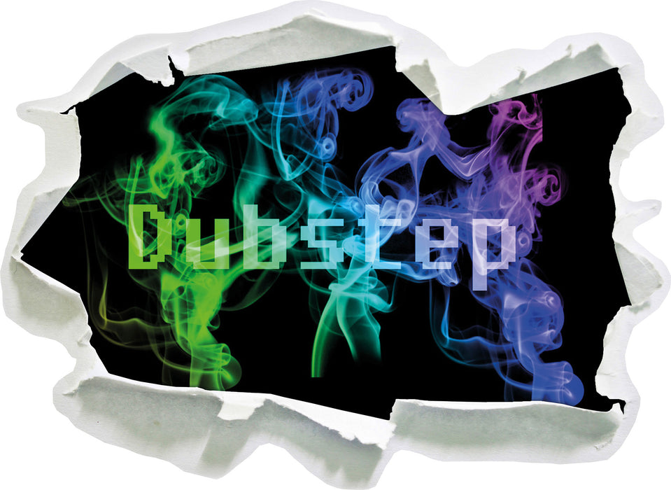 Electro music Dubstep Boxen  3D Wandtattoo Papier