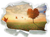 Herzbaum im Herbst  3D Wandtattoo Papier