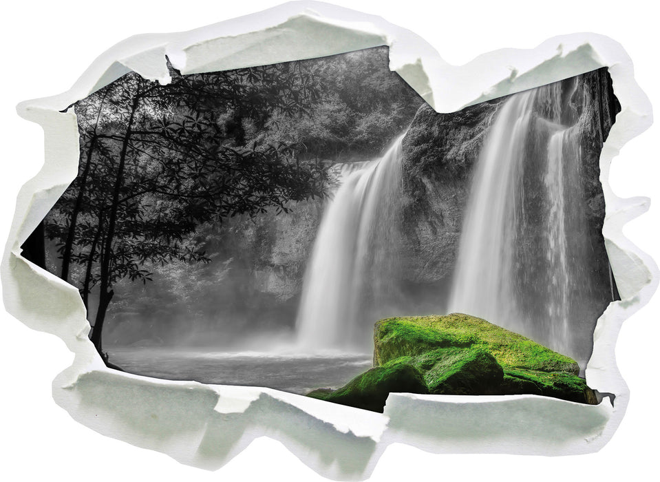 Wasserfall im Dschungel 3D Wandtattoo Papier