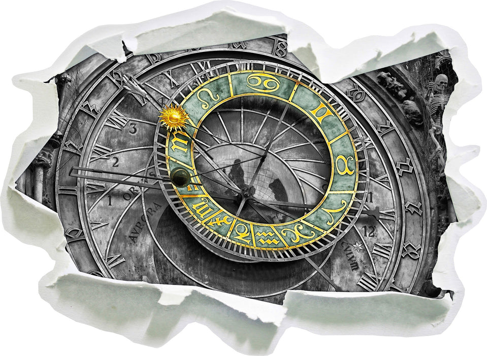 atronomische Uhr in Prag 3D Wandtattoo Papier