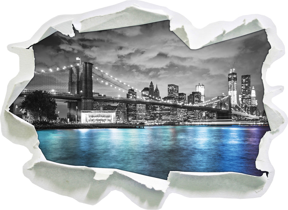 New York Skyline B&W 3D Wandtattoo Papier