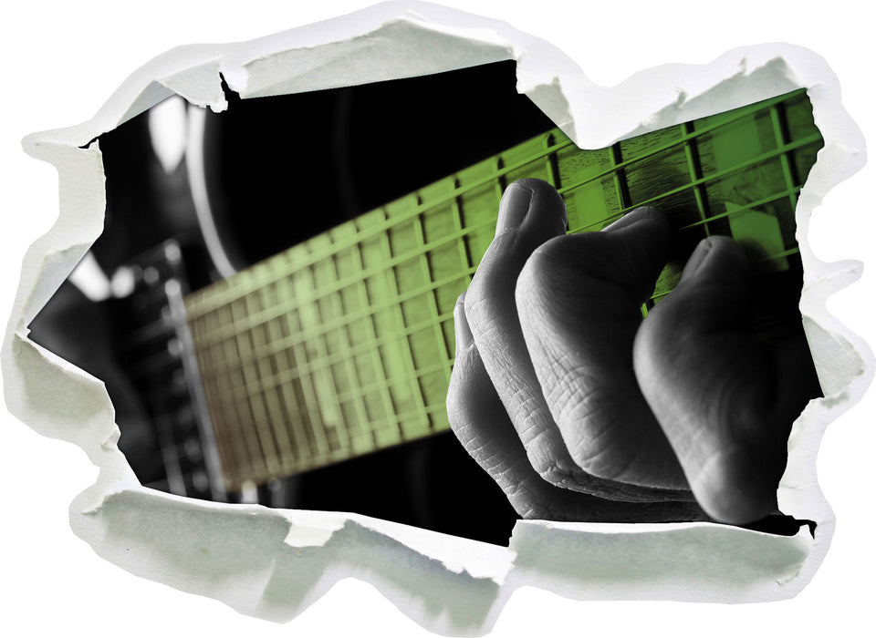 Pixxprint Mann spielt auf E-Gitarre, 3D Wandtattoo