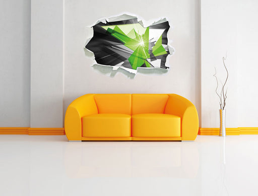 Abstrakt grünes Eis 3D Wandtattoo Papier Wand