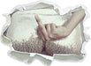 Frauenpo mit Mittelfinger  3D Wandtattoo Papier