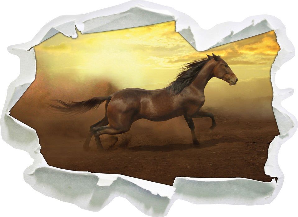 Pixxprint Rennendes Wildpferd, 3D Wandtattoo