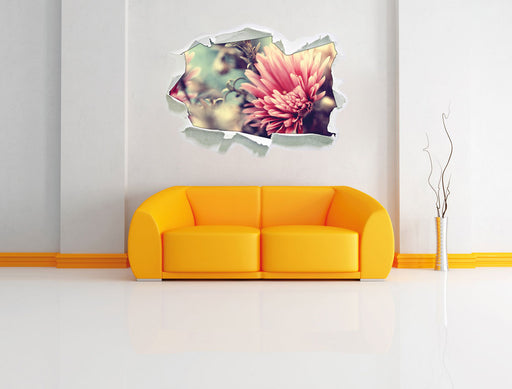 Romantische Blumen 3D Wandtattoo Papier Wand