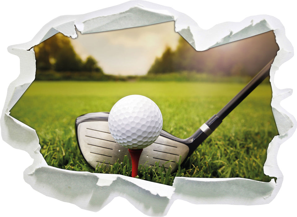 Pixxprint Golf Abschlag, 3D Wandtattoo