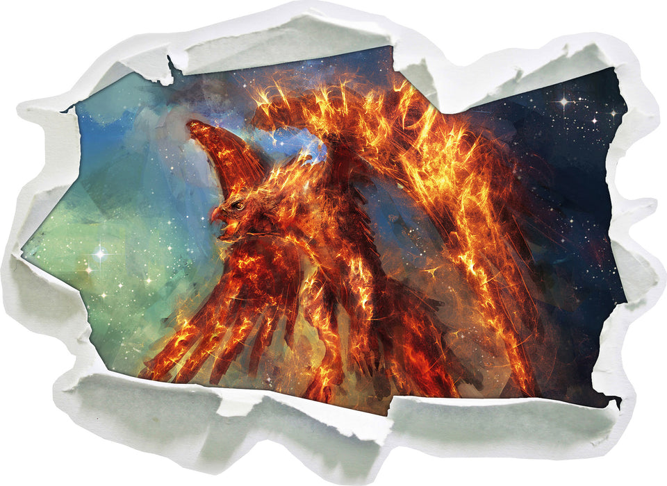 Pixxprint Feuriger Adler, 3D Wandtattoo